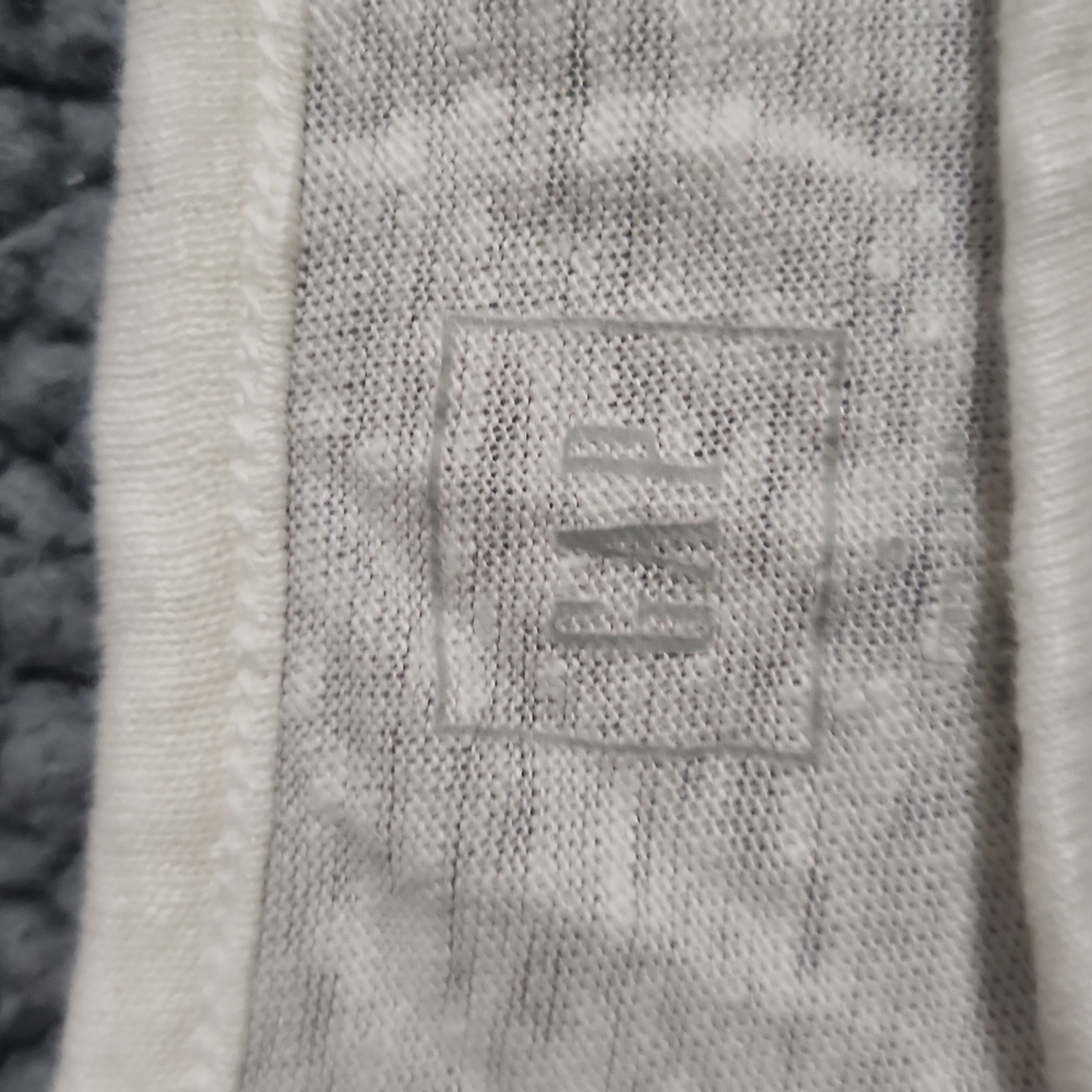 Women's Gap linen jersey t-shirt size small white and dark blue - Picture 2 of 6